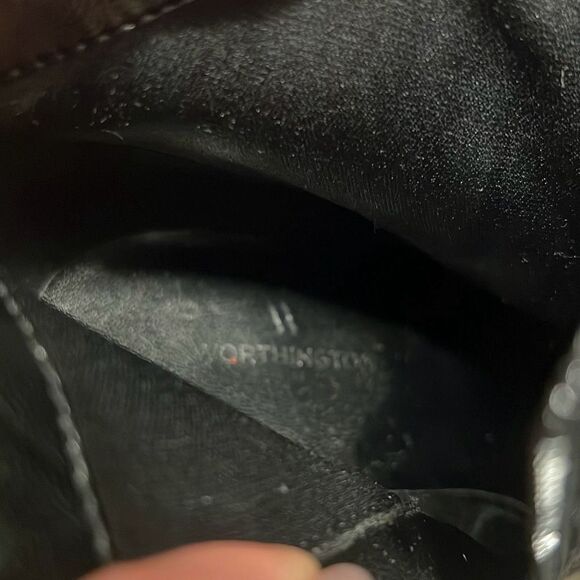 Worthington Women's Black Lapaz Pointed Toe Wedge Heel Ankle Boots Size 8 - Picture 11 of 11